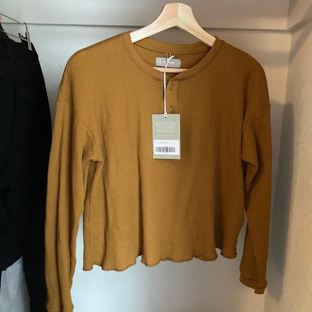 NWT Everlane Organic Cotton Waffle Henley